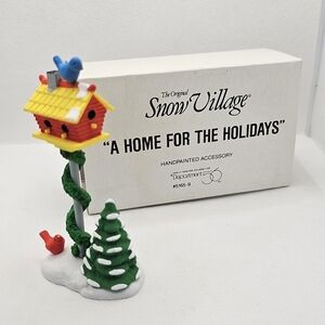 Department 56 Snow Village A home for the Holidays #5165-9 Retired Birdhouse Box